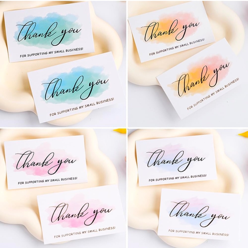 New 120 pack Pastel Colorful Thank You Cards